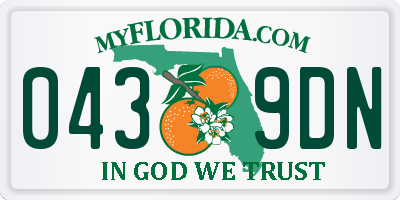 FL license plate 0439DN