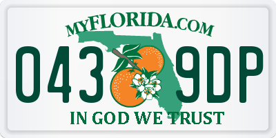 FL license plate 0439DP