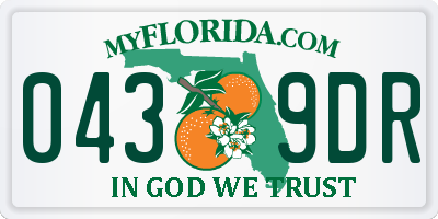 FL license plate 0439DR