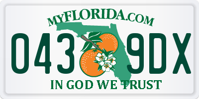 FL license plate 0439DX