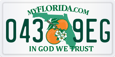 FL license plate 0439EG