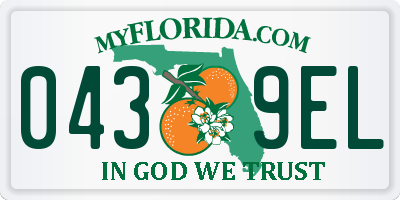FL license plate 0439EL