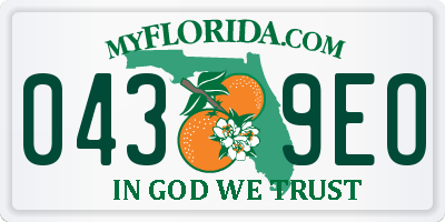 FL license plate 0439EO