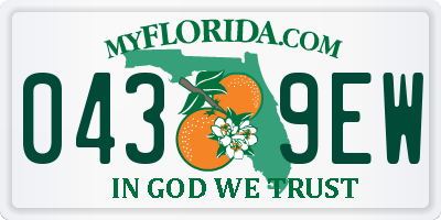 FL license plate 0439EW