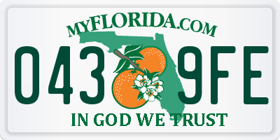FL license plate 0439FE
