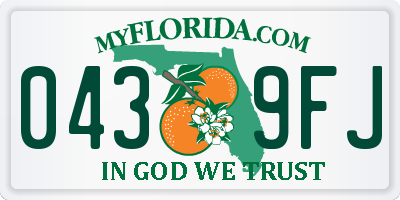 FL license plate 0439FJ