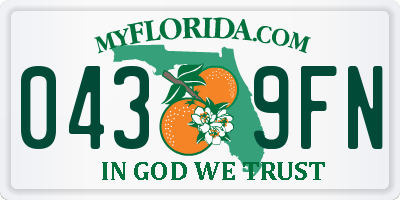 FL license plate 0439FN