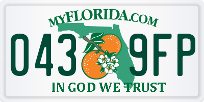 FL license plate 0439FP