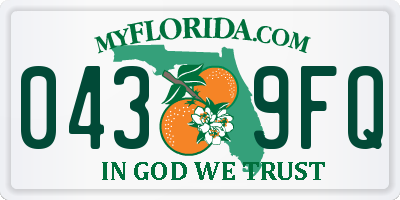 FL license plate 0439FQ