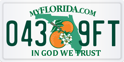 FL license plate 0439FT