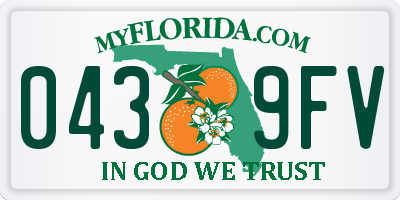 FL license plate 0439FV