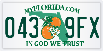 FL license plate 0439FX