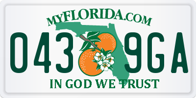 FL license plate 0439GA