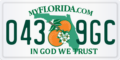 FL license plate 0439GC