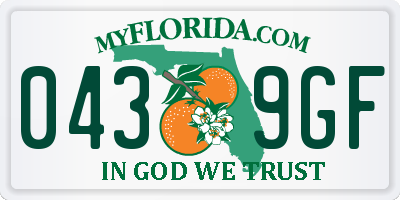 FL license plate 0439GF