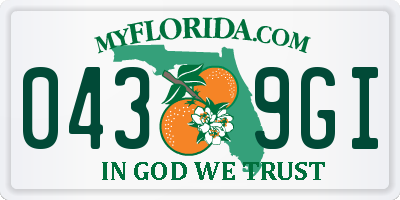 FL license plate 0439GI