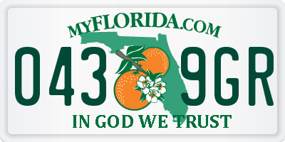 FL license plate 0439GR