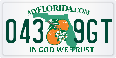 FL license plate 0439GT