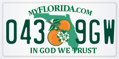 FL license plate 0439GW