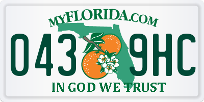 FL license plate 0439HC