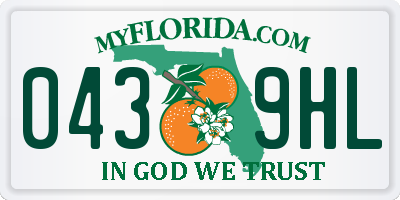 FL license plate 0439HL