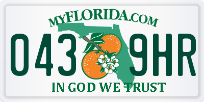FL license plate 0439HR