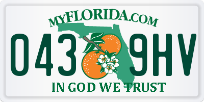 FL license plate 0439HV
