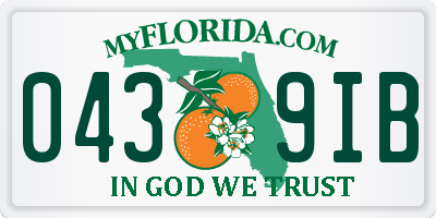 FL license plate 0439IB