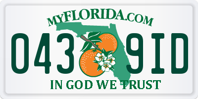 FL license plate 0439ID