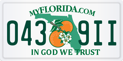 FL license plate 0439II