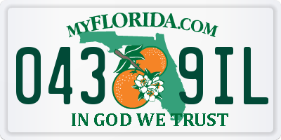 FL license plate 0439IL