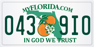 FL license plate 0439IO