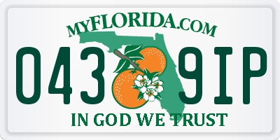 FL license plate 0439IP