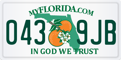 FL license plate 0439JB