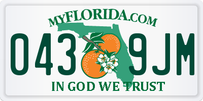 FL license plate 0439JM