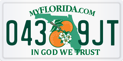 FL license plate 0439JT