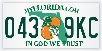 FL license plate 0439KC