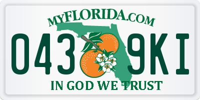FL license plate 0439KI