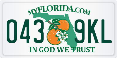 FL license plate 0439KL