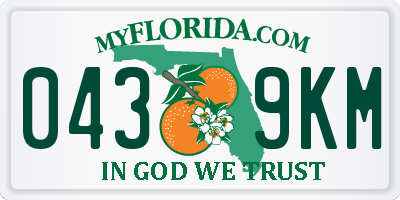 FL license plate 0439KM