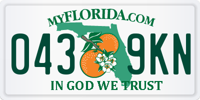 FL license plate 0439KN