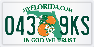 FL license plate 0439KS