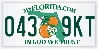 FL license plate 0439KT