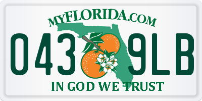 FL license plate 0439LB