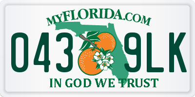 FL license plate 0439LK