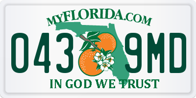 FL license plate 0439MD