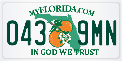 FL license plate 0439MN