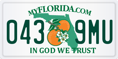 FL license plate 0439MU