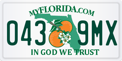 FL license plate 0439MX