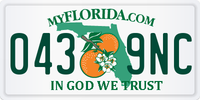 FL license plate 0439NC
